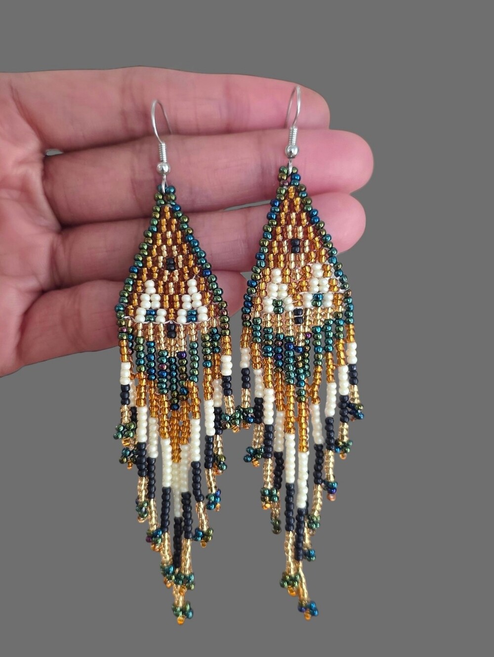 Ava Boho Fringe Beaded Earrings Handmade Jewelry Boheme Southwestern